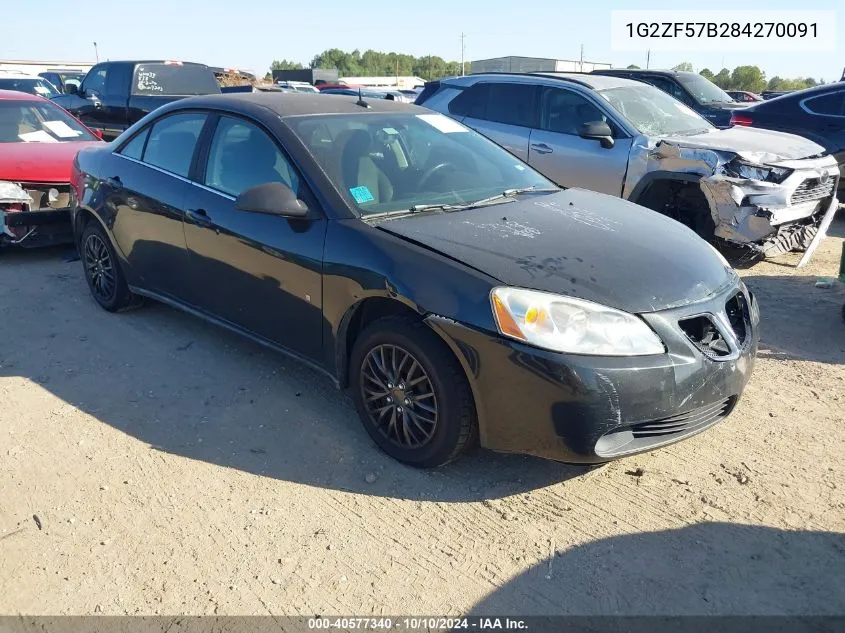 2008 Pontiac G6 Value Leader VIN: 1G2ZF57B284270091 Lot: 40577340