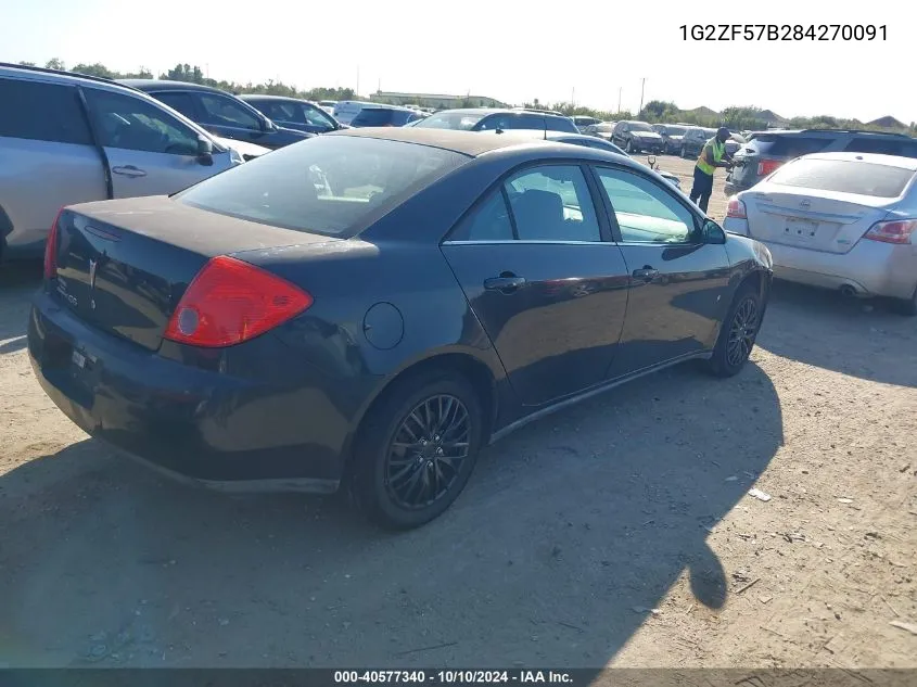 2008 Pontiac G6 Value Leader VIN: 1G2ZF57B284270091 Lot: 40577340