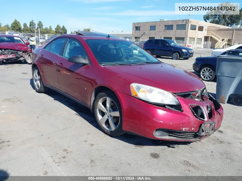 2008 Pontiac G6 Gt VIN: 1G2ZH57N484147042 Lot: 40588852