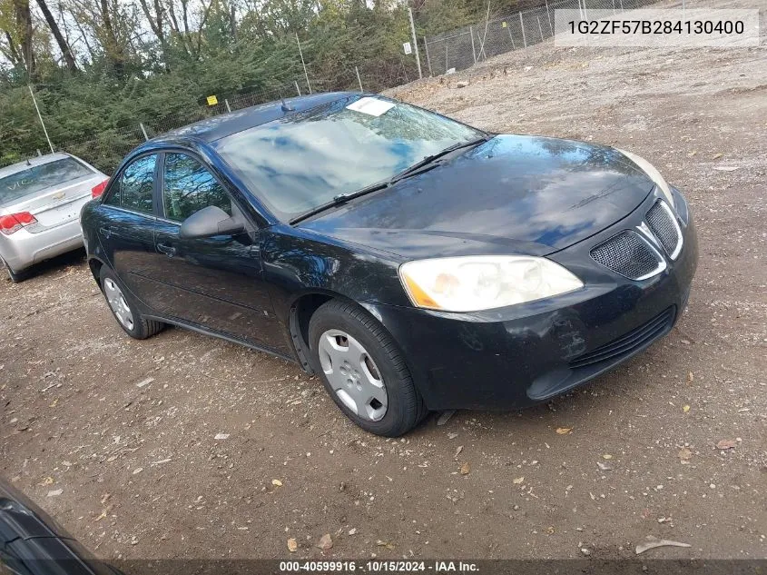 2008 Pontiac G6 Value Leader VIN: 1G2ZF57B284130400 Lot: 40599916