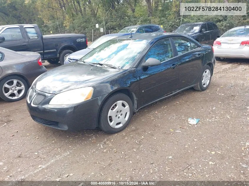 2008 Pontiac G6 Value Leader VIN: 1G2ZF57B284130400 Lot: 40599916