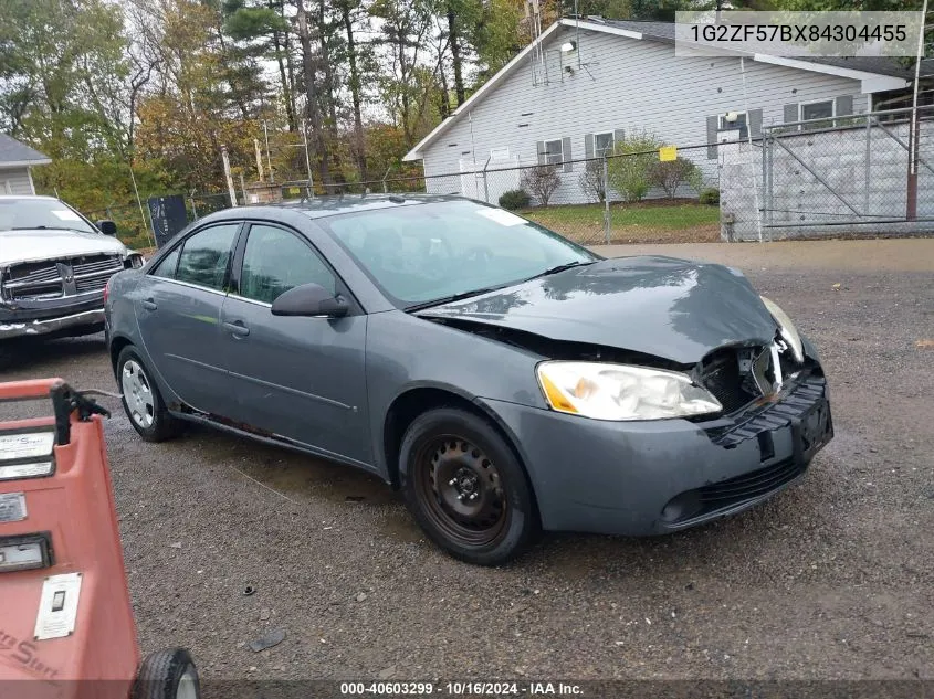 1G2ZF57BX84304455 2008 Pontiac G6 Value Leader