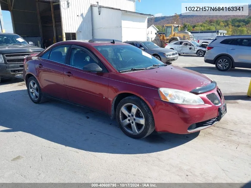 2008 Pontiac G6 Gt VIN: 1G2ZH57N684163341 Lot: 40608795