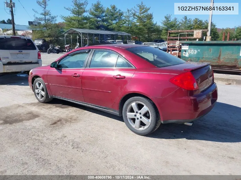 2008 Pontiac G6 Gt VIN: 1G2ZH57N684163341 Lot: 40608795