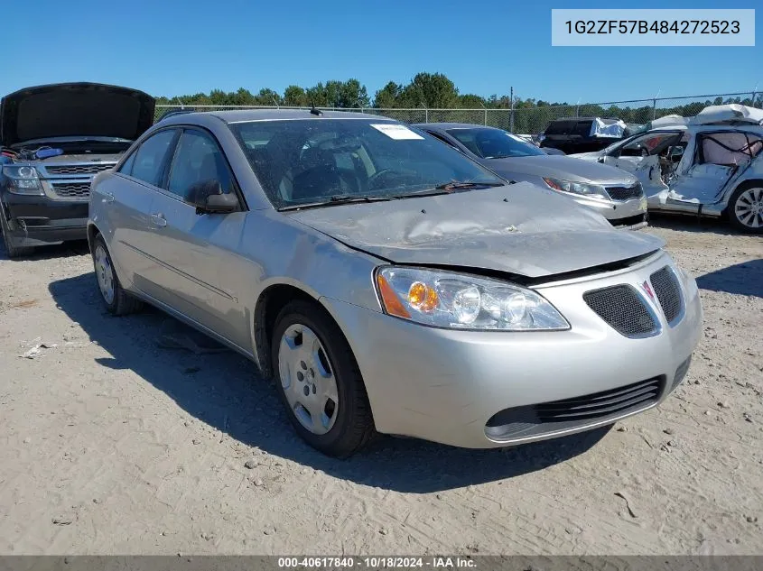 2008 Pontiac G6 Value Leader VIN: 1G2ZF57B484272523 Lot: 40617840