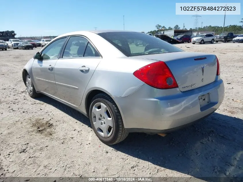 2008 Pontiac G6 Value Leader VIN: 1G2ZF57B484272523 Lot: 40617840