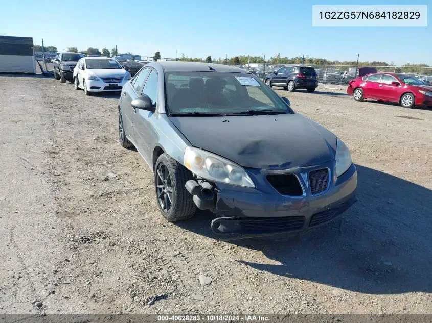 2008 Pontiac G6 VIN: 1G2ZG57N684182829 Lot: 40628283