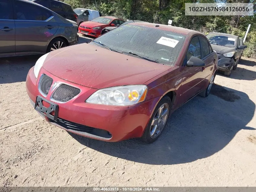 2008 Pontiac G6 Gt VIN: 1G2ZH57N984126056 Lot: 40633978