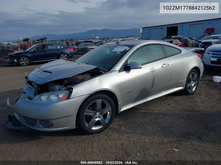 2008 Pontiac G6 Gxp VIN: 1G2ZM177884212562 Lot: 40648882