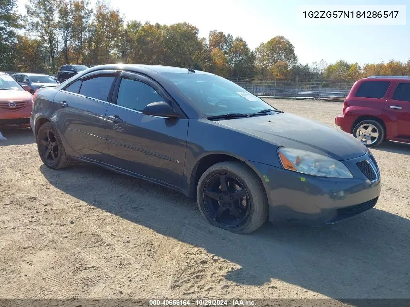 2008 Pontiac G6 VIN: 1G2ZG57N184286547 Lot: 40656164