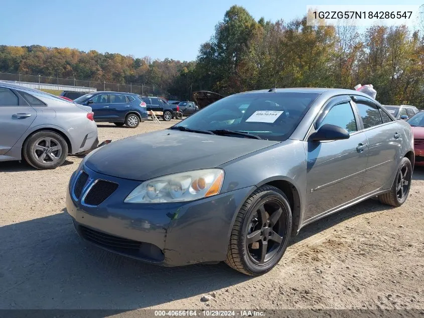 2008 Pontiac G6 VIN: 1G2ZG57N184286547 Lot: 40656164