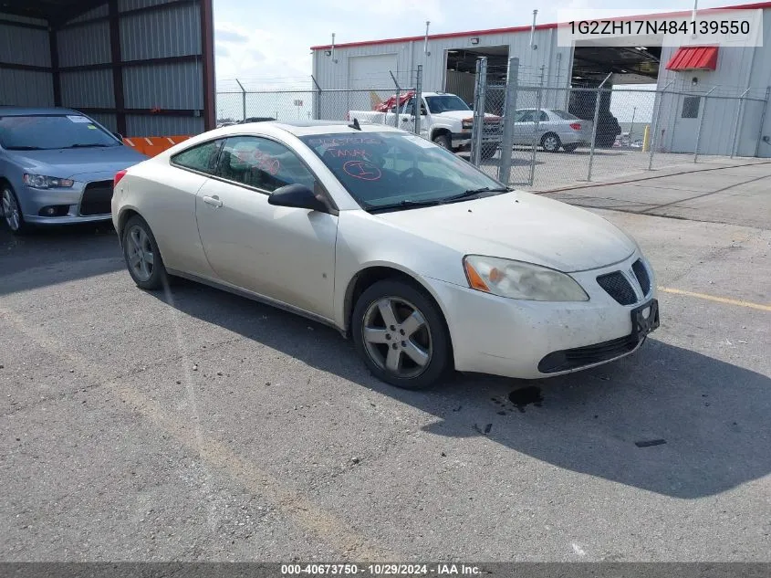 2008 Pontiac G6 Gt VIN: 1G2ZH17N484139550 Lot: 40673750