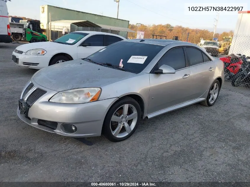 2008 Pontiac G6 Gt VIN: 1G2ZH57N38422997 Lot: 40680061