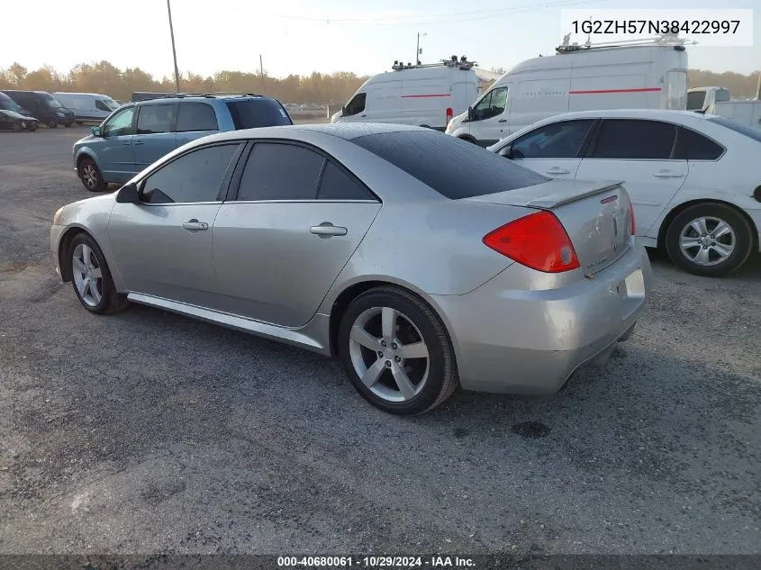 2008 Pontiac G6 Gt VIN: 1G2ZH57N38422997 Lot: 40680061