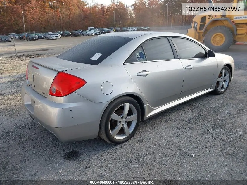 2008 Pontiac G6 Gt VIN: 1G2ZH57N38422997 Lot: 40680061