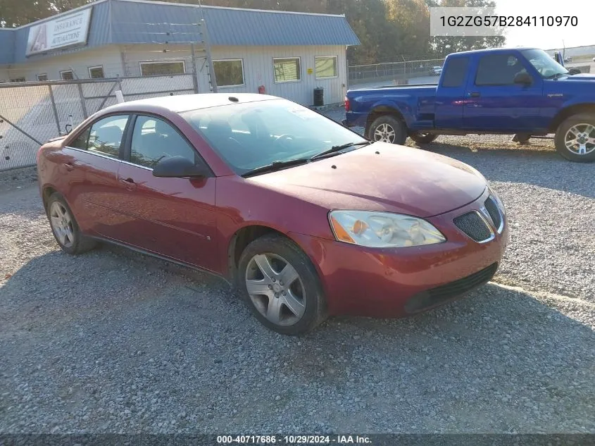 2008 Pontiac G6 VIN: 1G2ZG57B284110970 Lot: 40717686