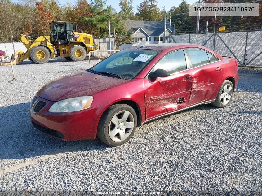 2008 Pontiac G6 VIN: 1G2ZG57B284110970 Lot: 40717686