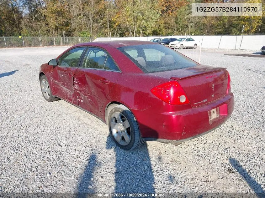 2008 Pontiac G6 VIN: 1G2ZG57B284110970 Lot: 40717686