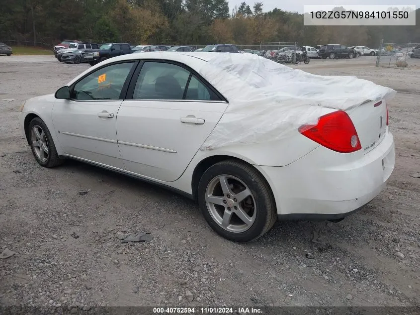 2008 Pontiac G6 VIN: 1G2ZG57N984101550 Lot: 40752594