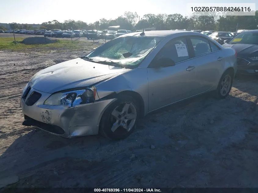 2008 Pontiac G6 VIN: 1G2ZG57B884246116 Lot: 40769396