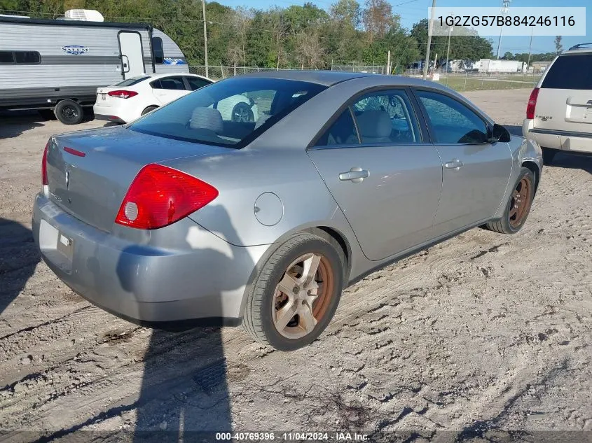 2008 Pontiac G6 VIN: 1G2ZG57B884246116 Lot: 40769396