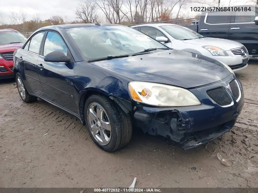 2008 Pontiac G6 Gt VIN: 1G2ZH57N684106184 Lot: 40772032