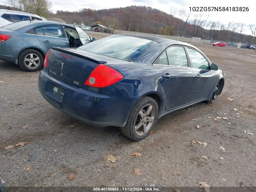 1G2ZG57N584183826 2008 Pontiac G6