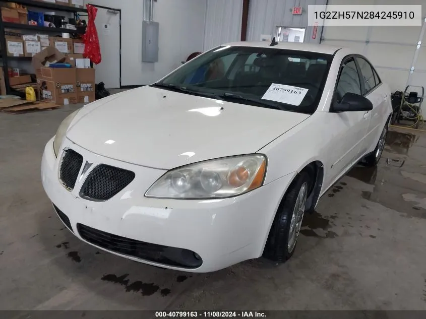 2008 Pontiac G6 Gt VIN: 1G2ZH57N284245910 Lot: 40799163