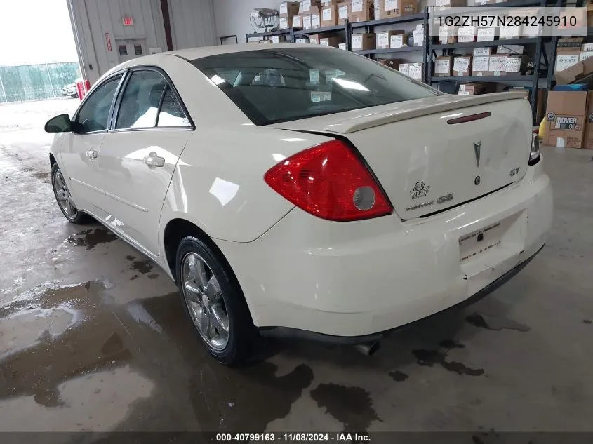 2008 Pontiac G6 Gt VIN: 1G2ZH57N284245910 Lot: 40799163