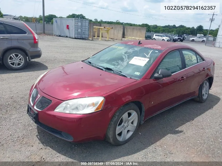 1G2ZG57B294162357 2009 Pontiac G6