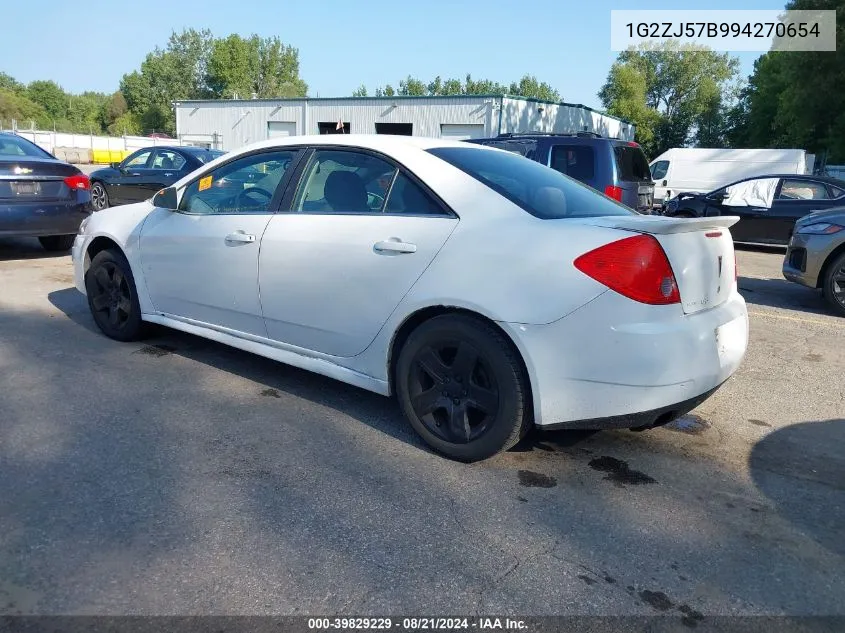 1G2ZJ57B994270654 2009 Pontiac G6 New Se/Value Leader