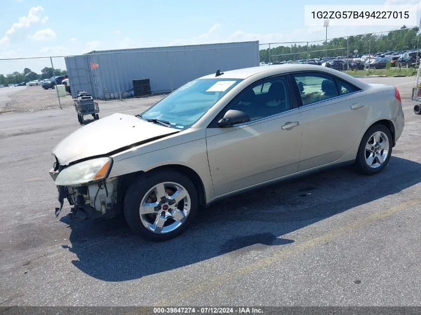 1G2ZG57B494227015 2009 Pontiac G6