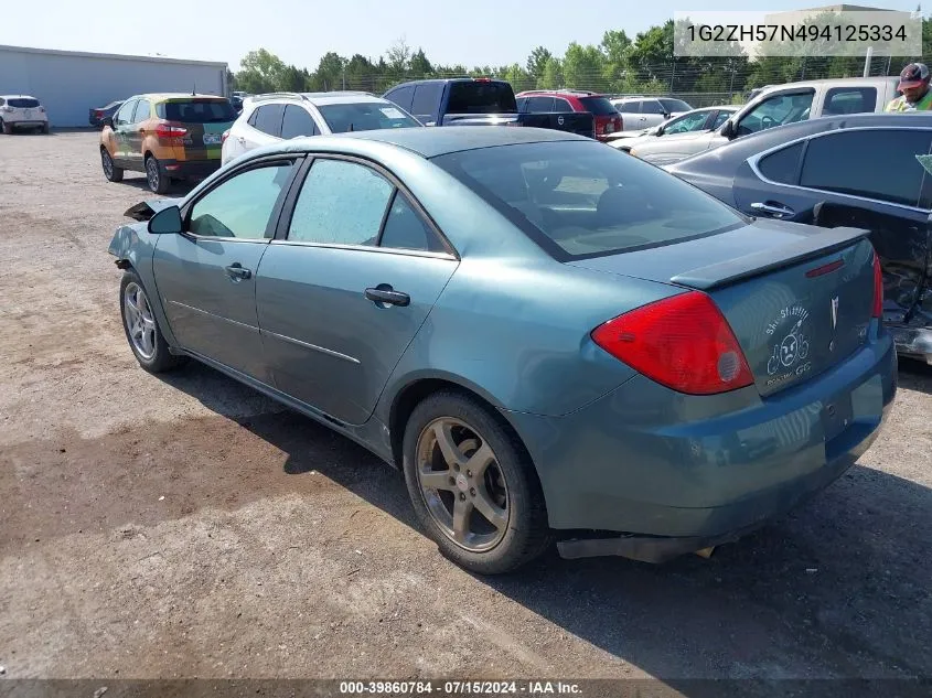 2009 Pontiac G6 Gt VIN: 1G2ZH57N494125334 Lot: 39860784