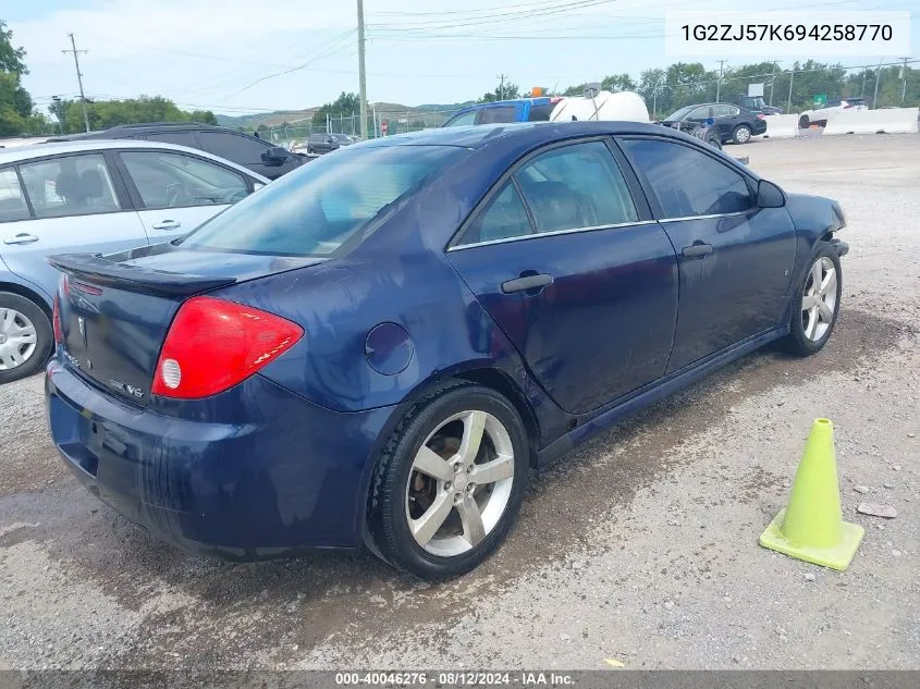 2009 Pontiac G6 New Se VIN: 1G2ZJ57K694258770 Lot: 40046276