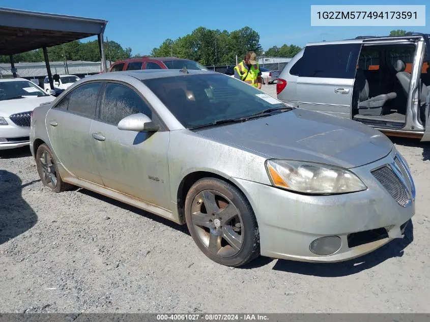 2009 Pontiac G6 Gxp VIN: 1G2ZM577494173591 Lot: 40061027