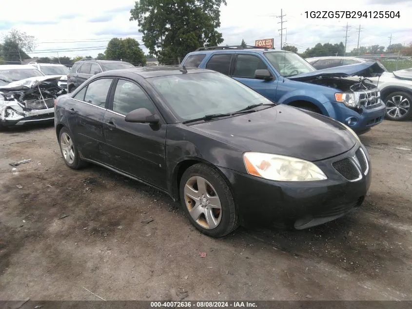 2009 Pontiac G6 VIN: 1G2ZG57B294125504 Lot: 40072636