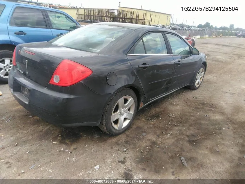 1G2ZG57B294125504 2009 Pontiac G6