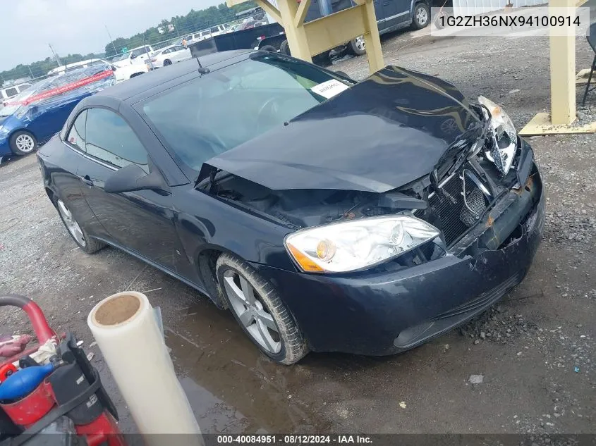 1G2ZH36NX94100914 2009 Pontiac G6 Gt