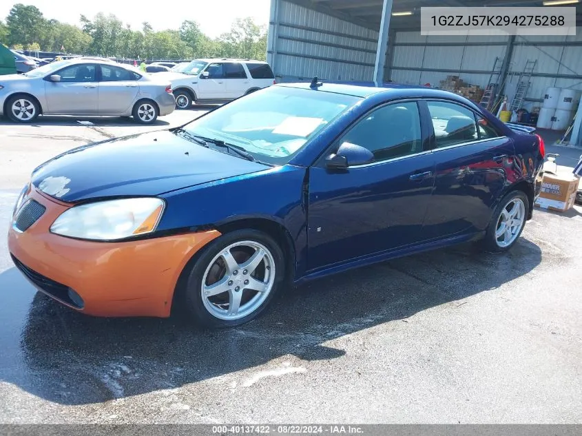 2009 Pontiac G6 New Se VIN: 1G2ZJ57K294275288 Lot: 40137422