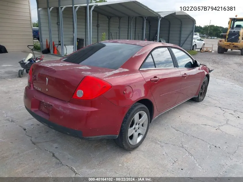 1G2ZG57B794216381 2009 Pontiac G6