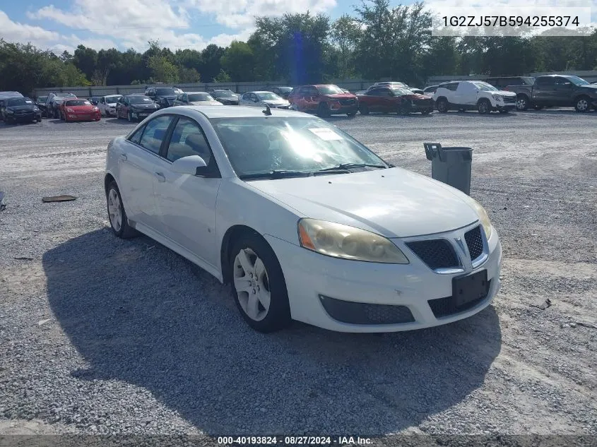 1G2ZJ57B594255374 2009 Pontiac G6 New Se