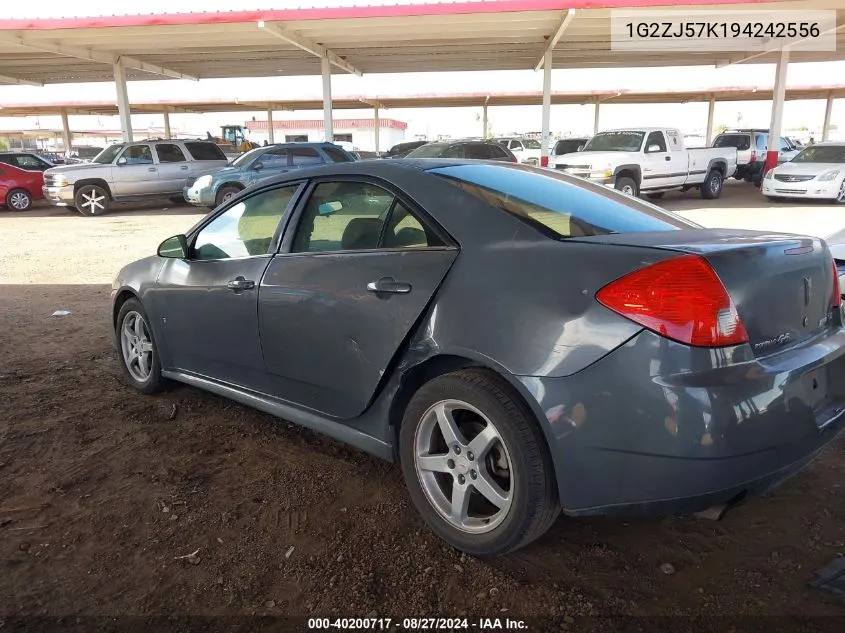 2009 Pontiac G6 New Se VIN: 1G2ZJ57K194242556 Lot: 40200717