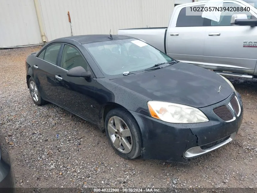 2009 Pontiac G6 VIN: 1G2ZG57N394208840 Lot: 40222900