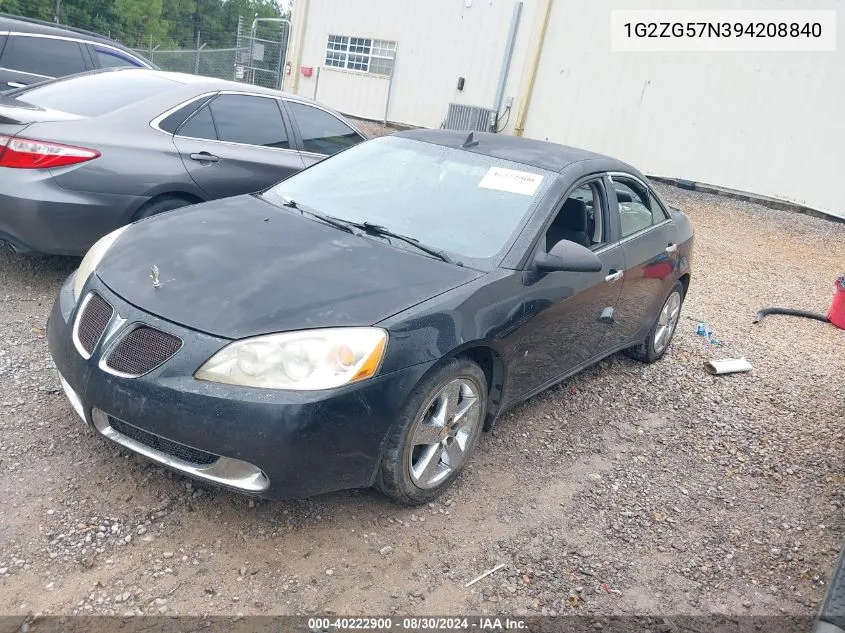 2009 Pontiac G6 VIN: 1G2ZG57N394208840 Lot: 40222900