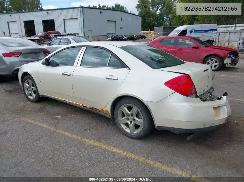 2009 Pontiac G6 VIN: 1G2ZG57B294212965 Lot: 40262135