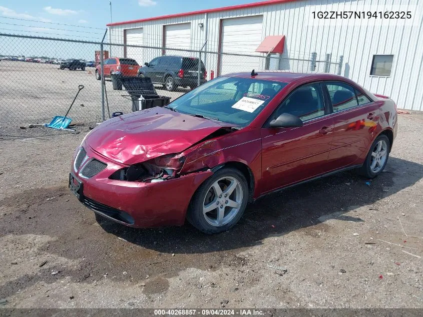 2009 Pontiac G6 Gt VIN: 1G2ZH57N194162325 Lot: 40268857