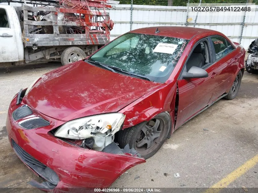 1G2ZG57B494122488 2009 Pontiac G6