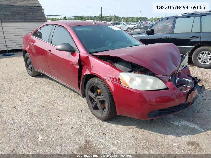 2009 Pontiac G6 VIN: 1G2ZG57B494169665 Lot: 40300196