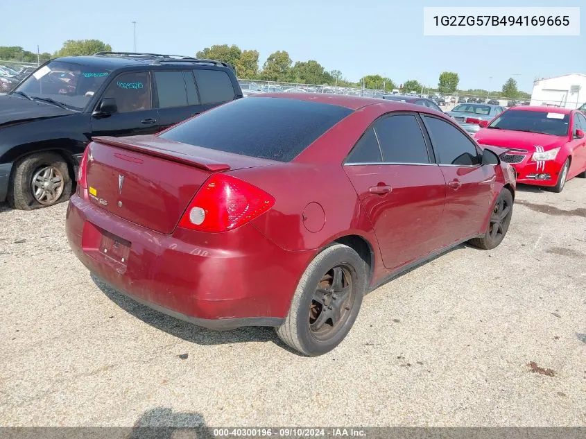 2009 Pontiac G6 VIN: 1G2ZG57B494169665 Lot: 40300196