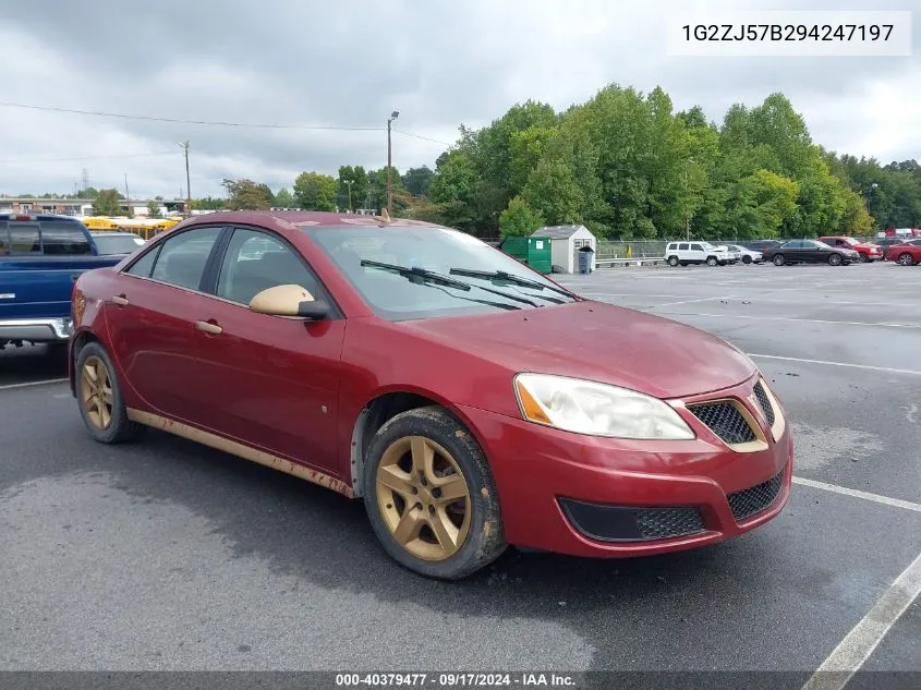 2009 Pontiac G6 New Se VIN: 1G2ZJ57B294247197 Lot: 40379477